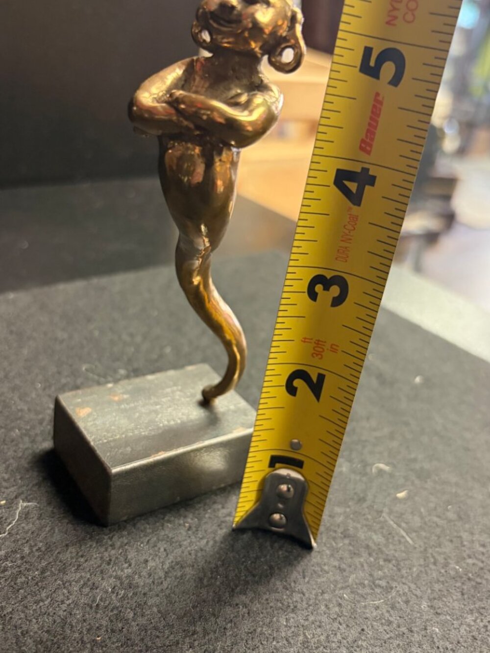 Vintage Brass Balancing Monkey/Genie Figurine Kinetic Desk Sculpture - Picture 3 of 5